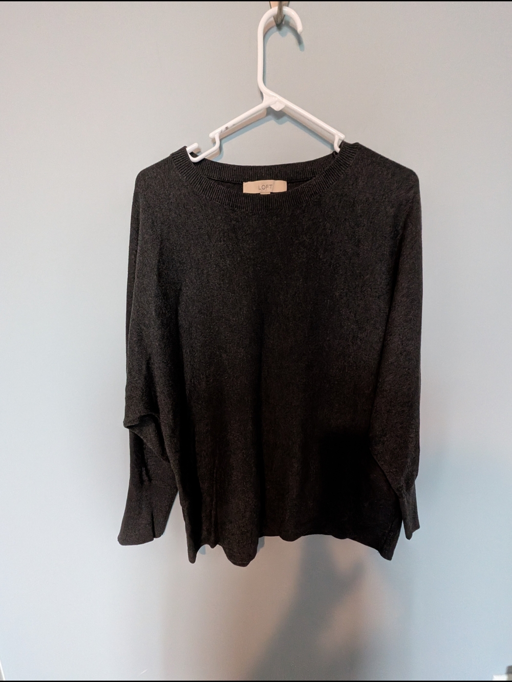 LOFT Charcoal Crewneck Sweater